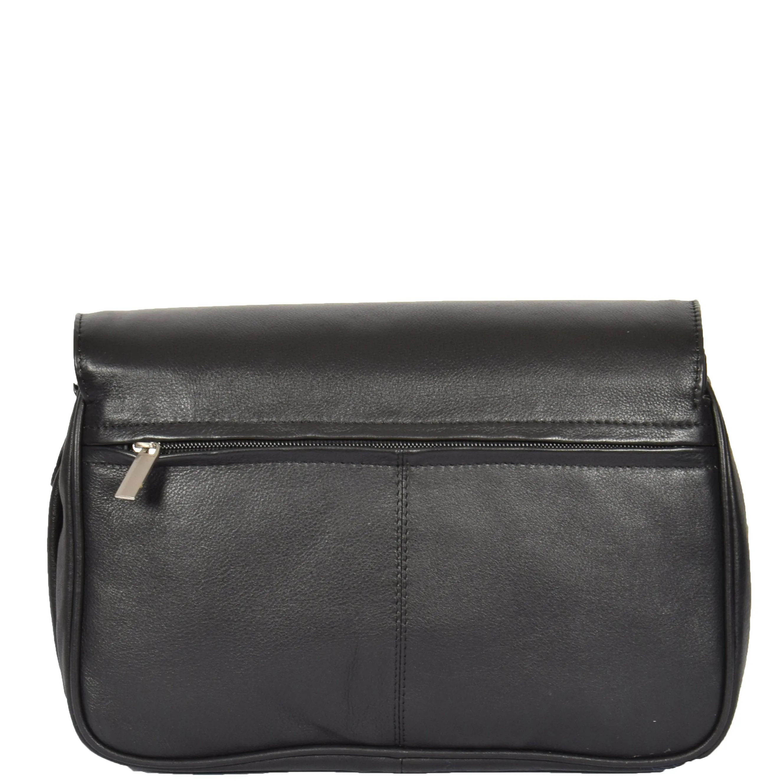 Womens Black Leather Shoulder Messenger Handbag Ada
